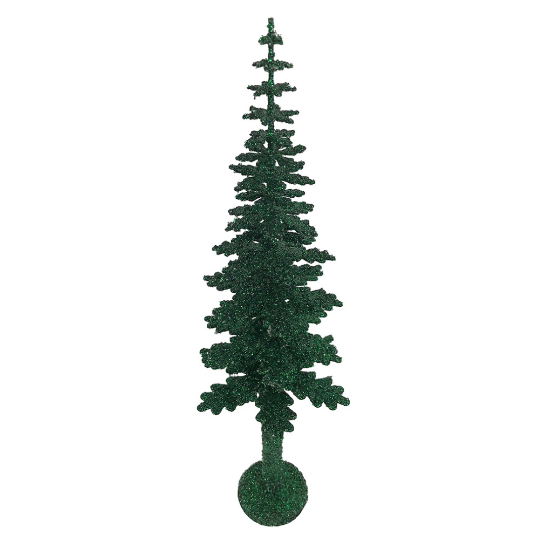 Cardboard Tree, Green Beaded, 40 cm by Ino Schaller