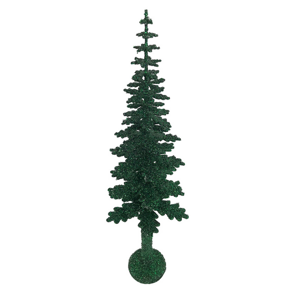 Cardboard Tree, Green Beaded, 40 cm by Ino Schaller