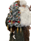 XL Santa, Green Rabbit Coat by Ino Schaller