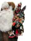 XL Santa, Green Rabbit Coat by Ino Schaller
