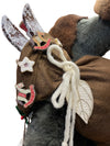 XL Santa, Green Rabbit Coat by Ino Schaller