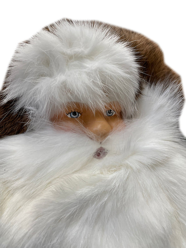 XL Santa, Green Rabbit Coat by Ino Schaller