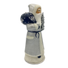 Santa Candy Container, Silver Coat with Blue Snowflake Bag by Ino Schaller