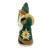 Santa Candy Container, Green Coat with Gold Candle Decoration by Ino Schaller