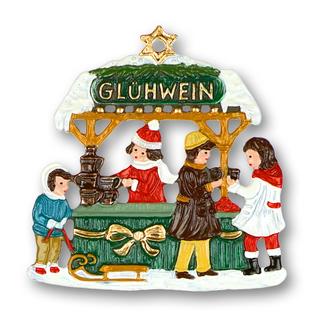 Gluhwein Stand Pewter Ornament by Kuehn Pewter