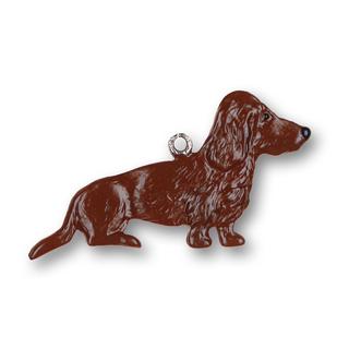 Sausage Dog Pewter Ornament by Kuehn Pewter
