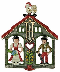 Weather House Pewter Ornament by Kuehn Pewter