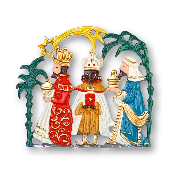 Three Kings with Shooting Star Pewter Ornament by Kuehn Pewter