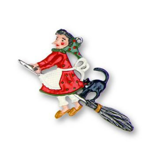 Witch Pewter Ornament by Kuehn Pewter