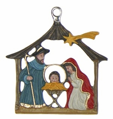 Nativity Pewter Ornament by Kuehn Pewter