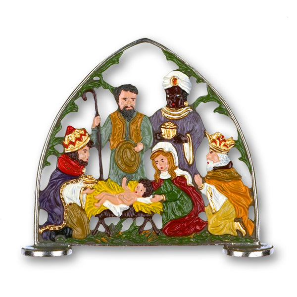 Nativity with Three Wise Men Standing Pewter Figure by Kuehn Pewter