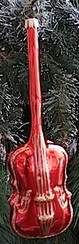 Red Violin Ornament by Old German Christmas