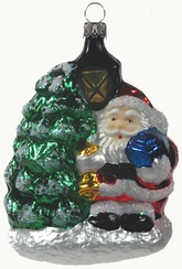 Santa by the Lamppost, dark green tree by Old German Christmas