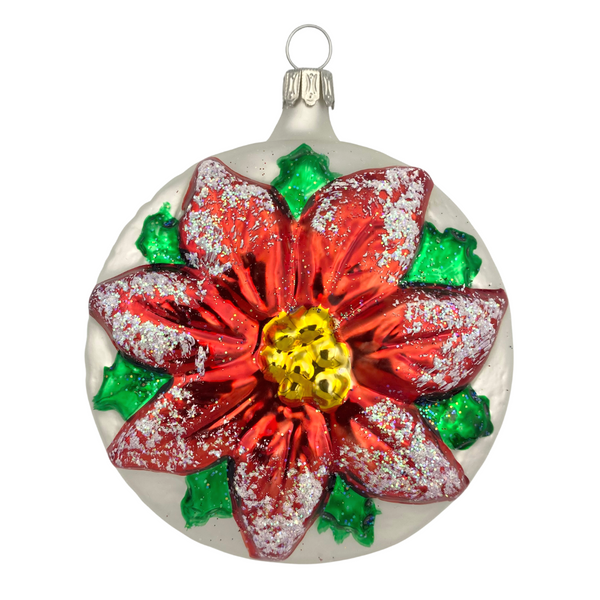 Poinsettia on white form by Old German Christmas
