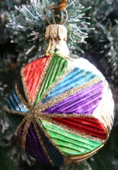 Starburst, gold with multi stripes by Old German Christmas