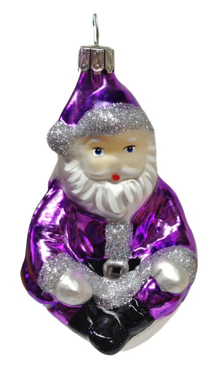 Sitting Santa, purple by Old German Christmas