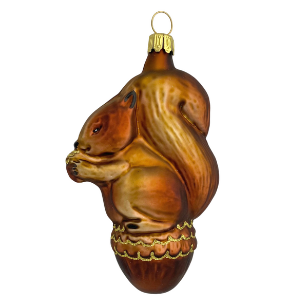 Squirrel on Acorn, brown by Old German Christmas