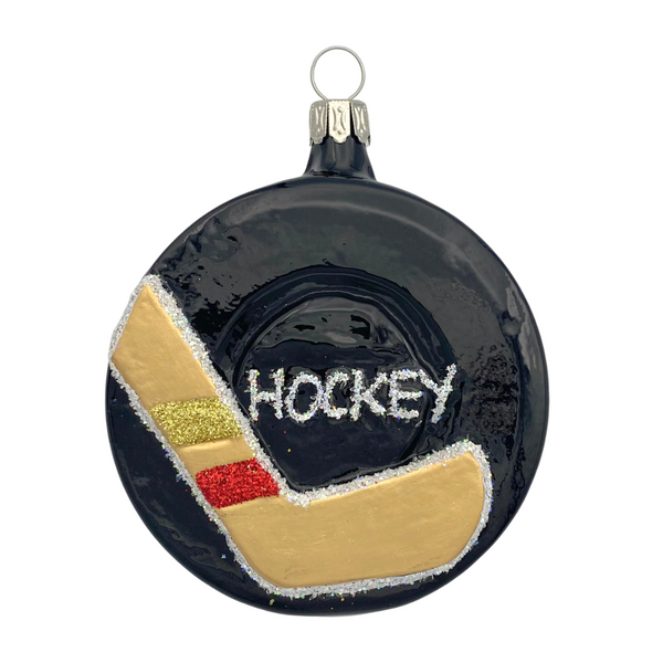 Hockey Puck Ornament by Old German Christmas