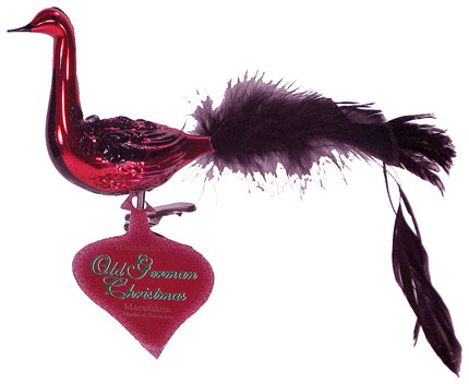 Swan, red and black by Old German Christmas
