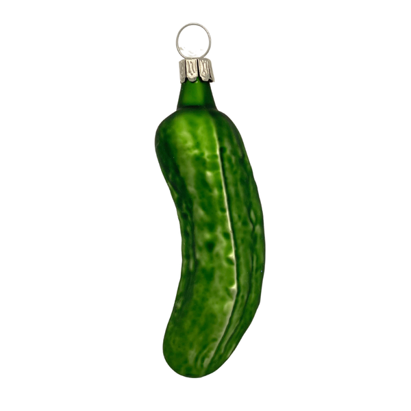 Pickle, 3.5", olive green matte, by Old German Christmas