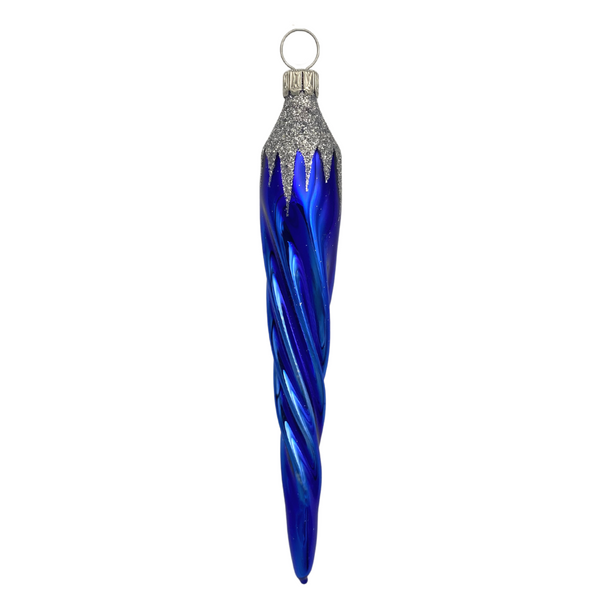 Blue Icicle Ornament by Old German Christmas