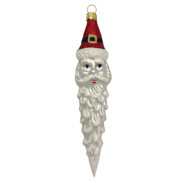 Santa Pinecone with Hat, red glitter by Old German Christmas
