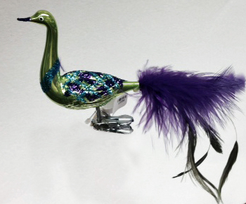 Swan, opal green and purple by Old German Christmas