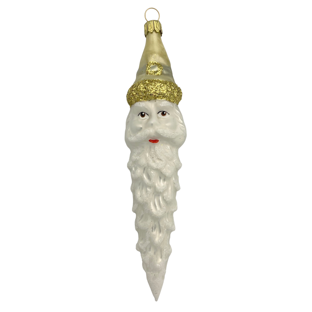 Santa Pinecone with Hat, champagne gold by Old German Christmas