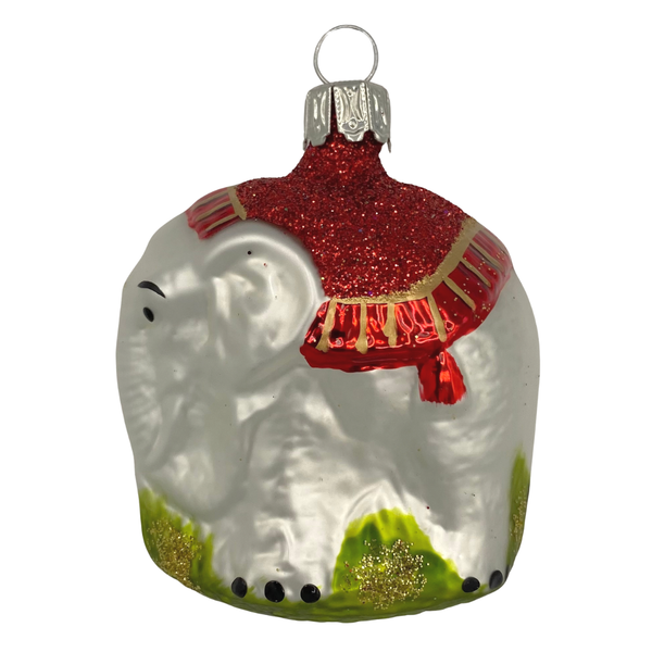 Elephant, white and red by Old German Christmas