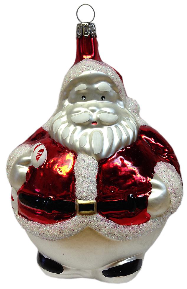 Roly Poly Santa with Candy Cane by Old German Christmas