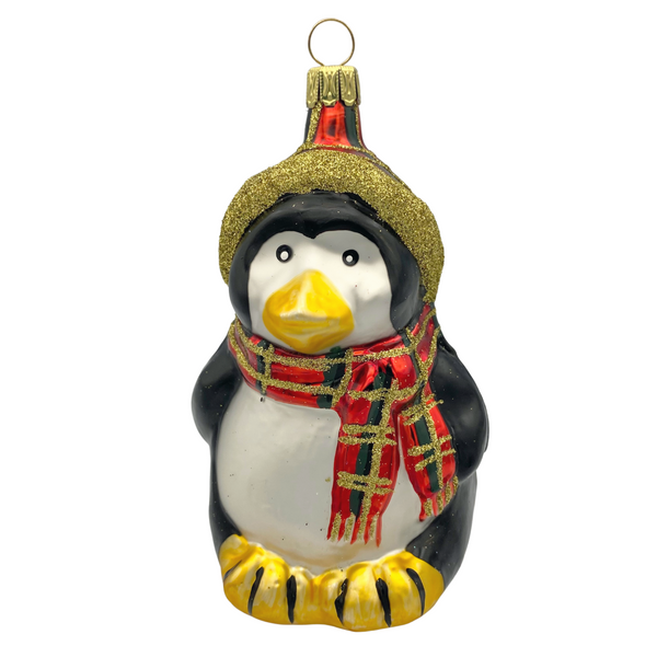 Penguin with Plaid Scarf by Old German Christmas