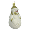 Snowman with Gold and White Scarf, Snowflake Belly by Old German Christmas