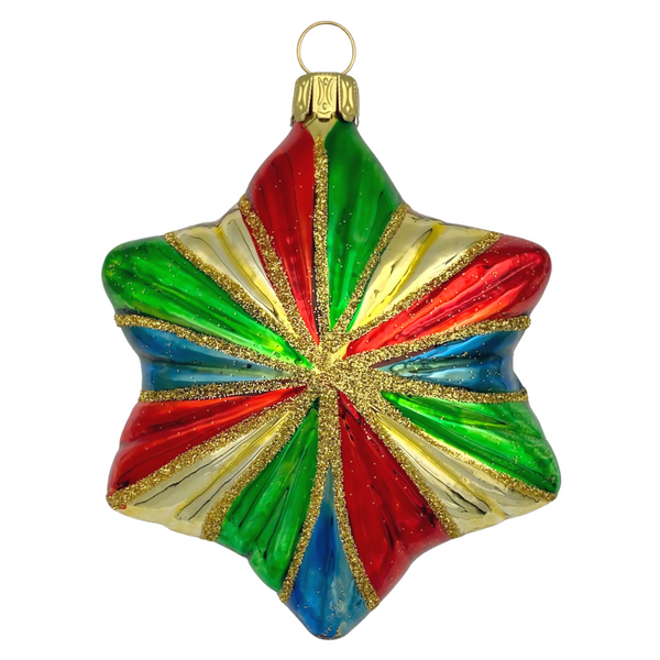 Star Ornament, multi color by Old German Christmas
