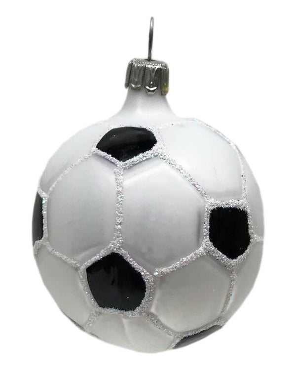 Soccer Ball with glitter Ornament by Old German Christmas