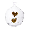 Suspended Double Gold Hearts, Ornament by Greiner-Perth Glaskunst