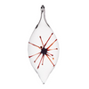 Starburst Small Olive Ornaments, Clear by Greiner-Perth Glaskunst