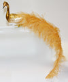 Swan with turned Head and Crown, large, gold by Glas Bartholmes