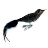 Waffle Pattern Bird, small, black by Glas Bartholmes