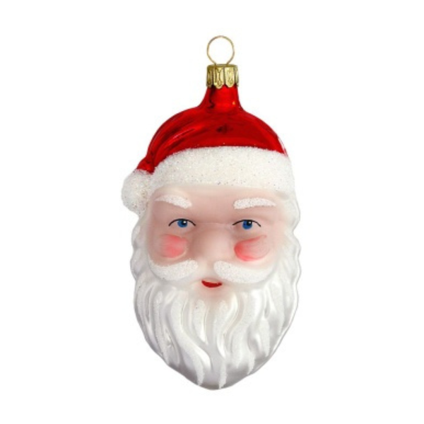 Santa Head with Beard, Nostagic, red by Glas Bartholmes