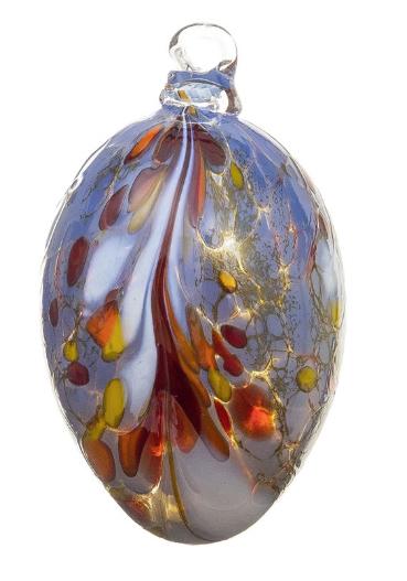 Glass Egg, Navy Blue Ornament by Marolin Manufaktur