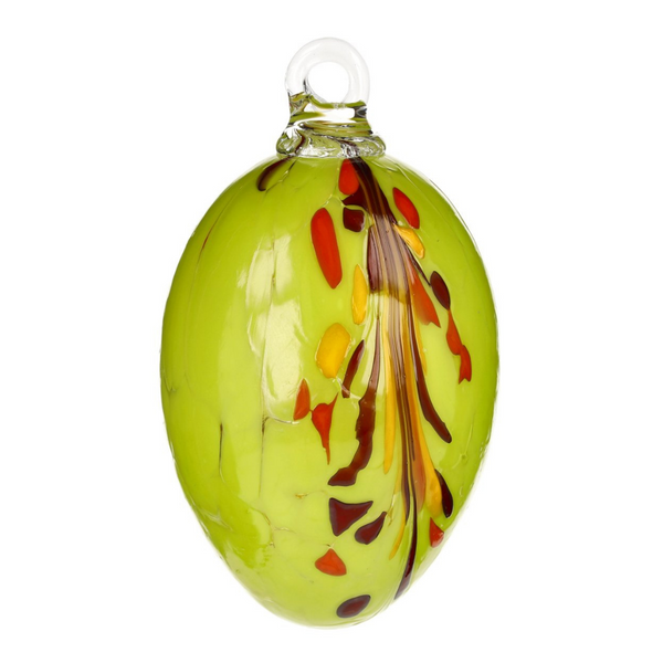 Mouthblown Glass Egg, Yellow Apple by Richard Mahr GmbH
