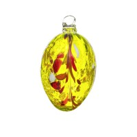 Glass Egg, Lemon Yellow Ornament by Marolin Manufaktur