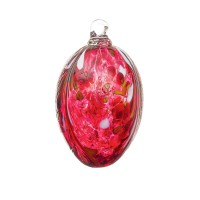 Glass Egg, Ruby Ornament by Marolin Manufaktur