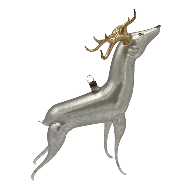 Silver Deer Ornament by Nostalgie-Christbaumschmuck UG