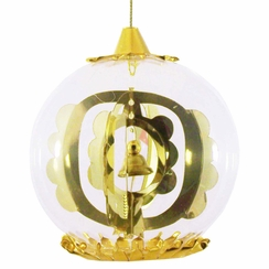 Reflector with Bell Foil Ornament, gold by Resl Lenz
