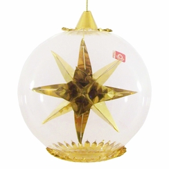 Star Foil Ornament, 12cm, gold by Resl Lenz