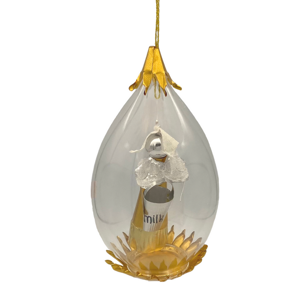 12 Days of Christmas by Resl Lenz, Eight Maids a-Milking Foil Ornament