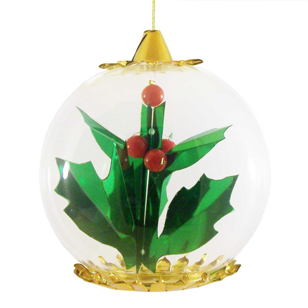 Holly Foil Ornament, green by Resl Lenz