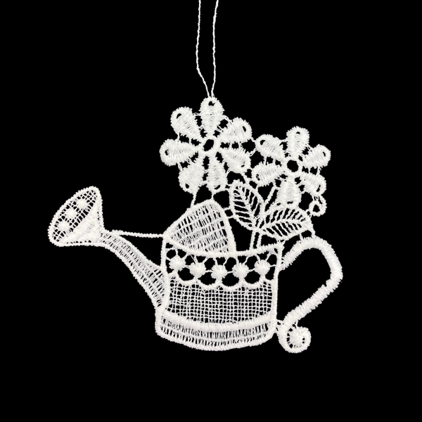 Watering Can Lace Ornament by StiVoTex Vogel