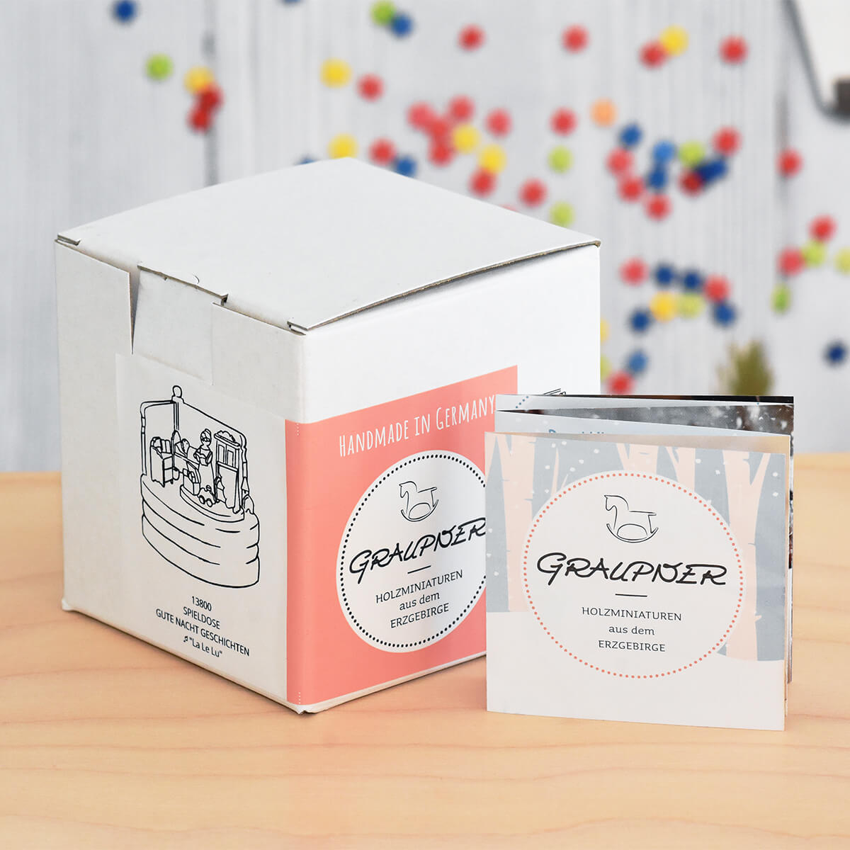 Wind-Up Bedtime Stories Music Box by Graupner Holzminiaturen